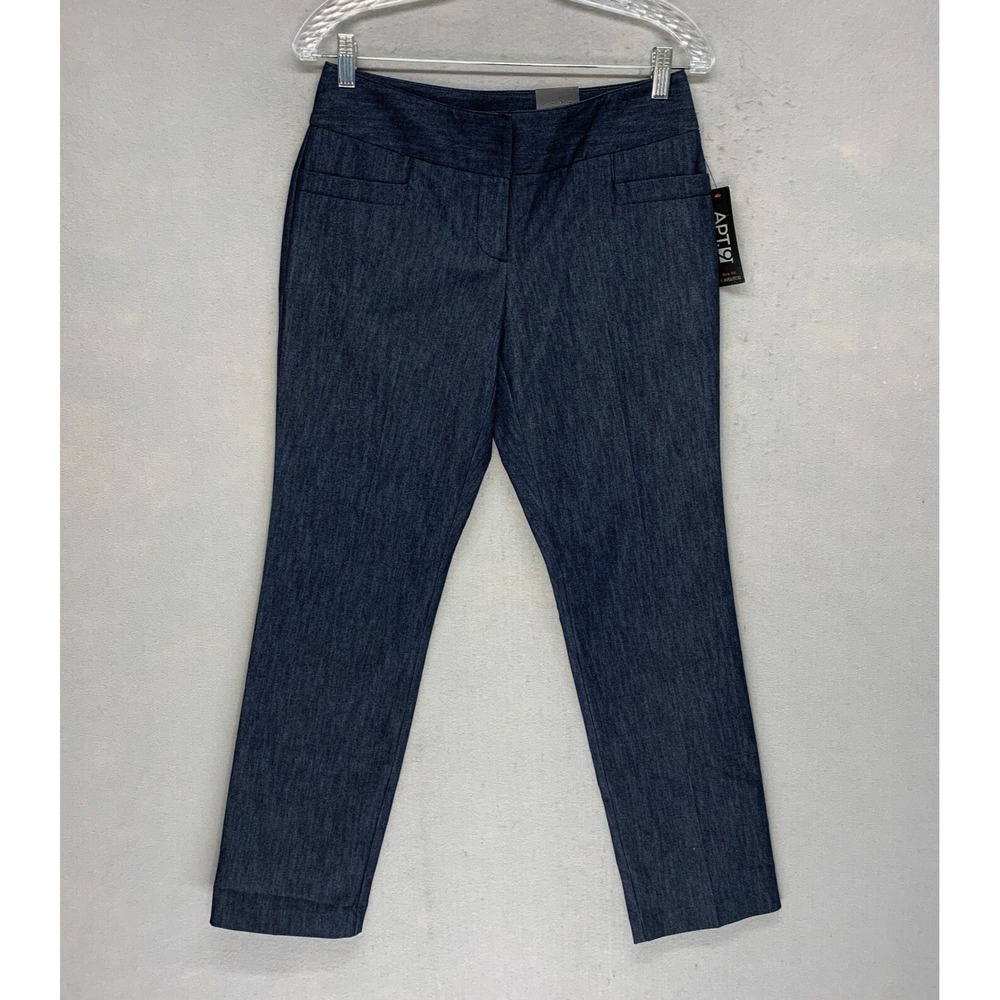 Apt.9 Womens Ava Fit Low Rise Flat Front Straight Leg Comfort Stretch Pants 4